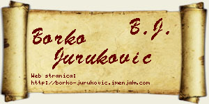 Borko Juruković vizit kartica